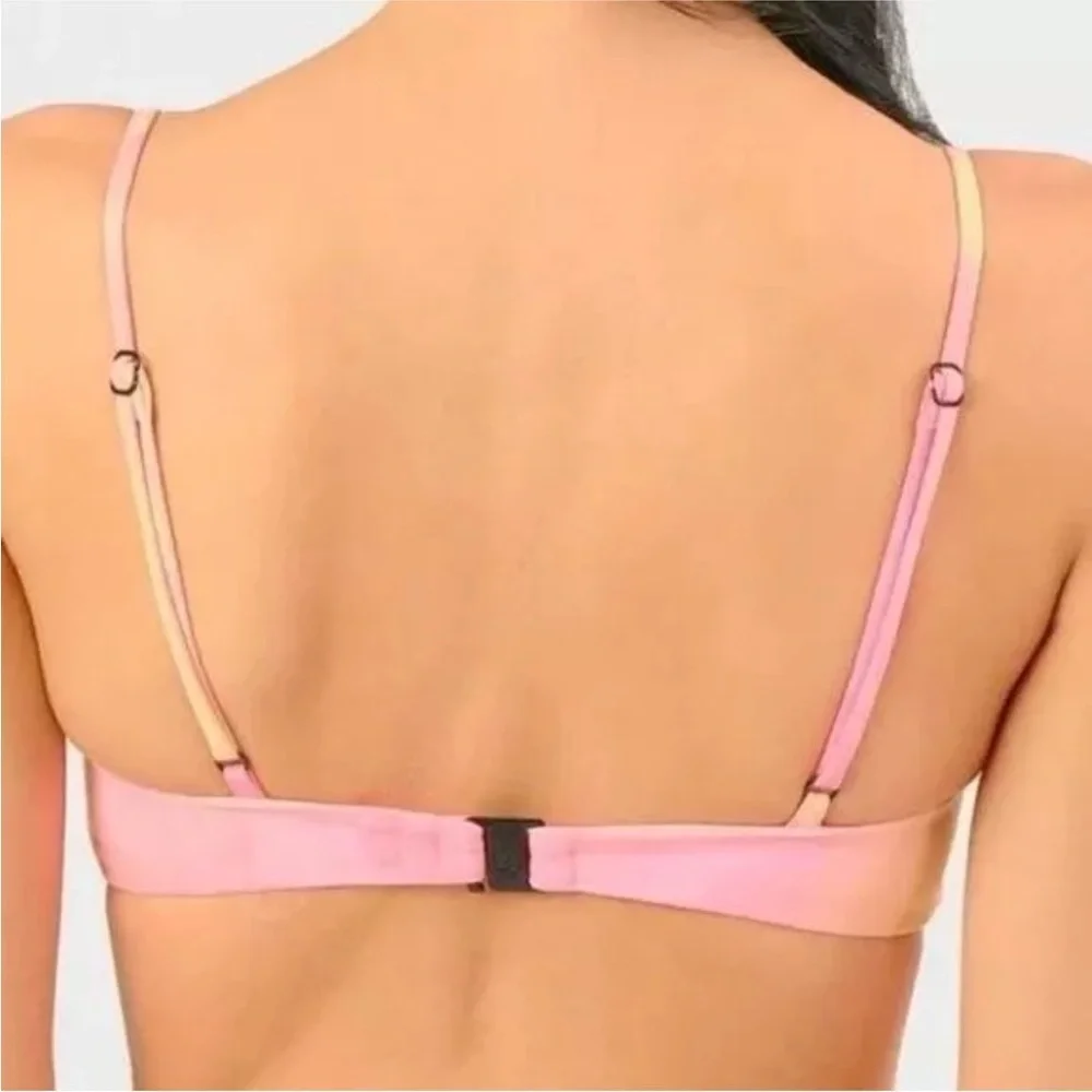 NEW NWT Blackbough Swim Women's Sophia Bikini Top Pink Lemonade Size Medium - Picture 9 of 9